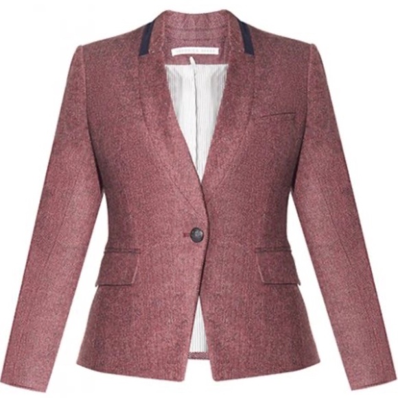 Veronica Beard Tate Upcollar Herringbone Dickey Blazer